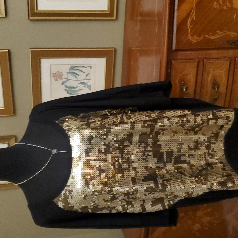 LANE BRYANT HOLIDAY SEQUIN SHIRT